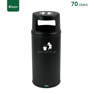 Metal Ashtray Stand And Garbage Bin Capacity 70 Liter Heavy Duty Black Metal Ashtray Stand And Garbage Bin Capacity 70 Liter Heavy Duty Black