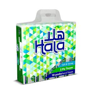 Hala Facial Tissues 160 Sheets x 2 Ply 10 Pcs Hala Facial Tissues 160 Sheets x 2 Ply 10 Pcs