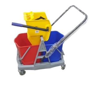 Swingtop Wringer Double Bucket Capacity 17+17 Ltr Mop Cleaning Trolley (34L) Swingtop Wringer Double Bucket Capacity 17+17 Ltr Mop Cleaning Trolley (34L)