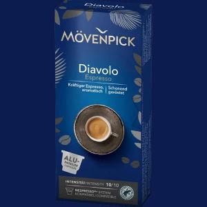 Mövenpick Coffee Capsule Diavolo Espresso P/k 10/Capsules Intensity 10/10 Mövenpick Coffee Capsule Diavolo Espresso P/k 10/Capsules Intensity 10/10