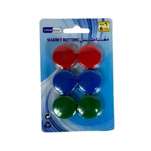 Leeno- Magnets for white board assorted 3cm 6pcs/pk Leeno- Magnets for white board assorted 3cm 6pcs/pk