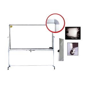 Revolving white board with easel, 90 x 150cm