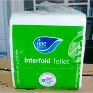 Fine inter-fold Toilet Paper 200 Sheets Box Of 30 Fine inter-fold Toilet Paper 200 Sheets Box Of 30