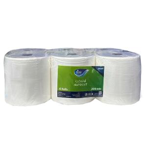 Fine Auto-Cut Hand Towel Rolls Smart 200mtr Box of 6 2 Ply