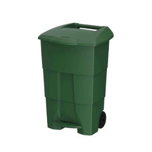 Waste Bin With Step-On Cover 100 Liters W/Wheels