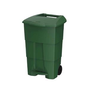 Waste Bin With Step-On Cover 125 Liters W/Wheels