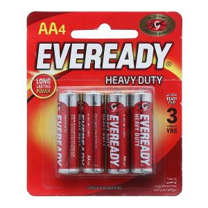 Eveready Heavy Duty Long Lasting Power Batteries Size AA 4/pk