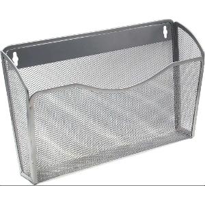 Metal Mesh Letter-Size Wall File single Silver Metal Mesh Letter-Size Wall File single Silver