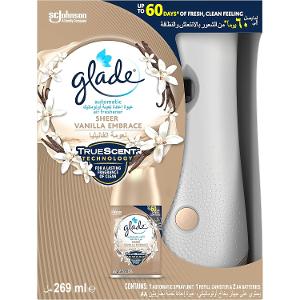 Glade Automatic Air Freshener Spray Holder with Sheer Vanilla Embrace 269ml Glade Automatic Air Freshener Spray Holder with Sheer Vanilla Embrace 269ml