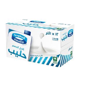 Saudi Milk 1 Liter Full Fat Box of 12 Saudi Milk 1 Liter Full Fat Box of 12