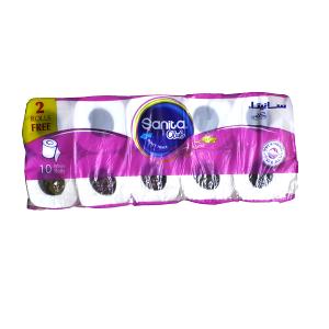 Sanita Club Toilet tissue 6 pack 8+2 per box 2 Ply Sanita Club Toilet tissue 6 pack 8+2 per box 2 Ply