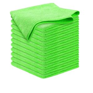 Microfiber Cleaning Cloth 40 x 40cm Pack Of 12 Green Microfiber Cleaning Cloth 40 x 40cm Pack Of 12 Green