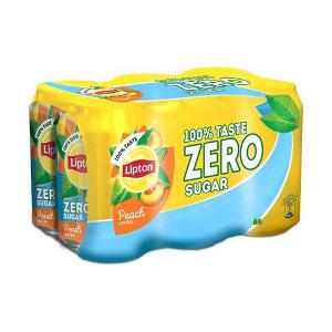Lipton Ice Tea, Peach Zero Sugar 315ml 6/can