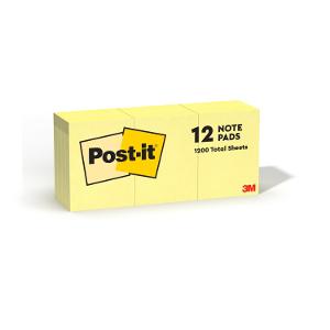 3M Yellow Stick Note 1.5" x 2" Pack of 12 3M Yellow Stick Note 1.5" x 2" Pack of 12