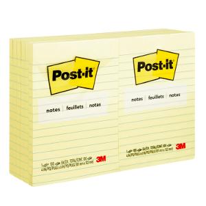Post-it Stick Notes, 4"x6" Lined (100x150mm) Post-it Stick Notes, 4"x6" Lined (100x150mm)