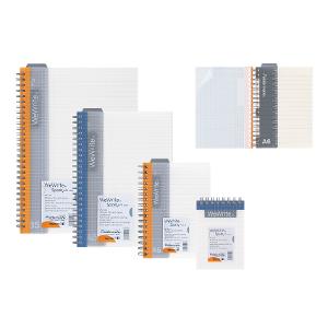 Foldermate Spiral Notebook 80g 70 Sheets A5 with Removable Ruler and Clear Pocket