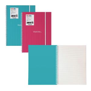 Foldermate Spiral Notebook 80g 100 Sheets A4 with Elastic Card Closure