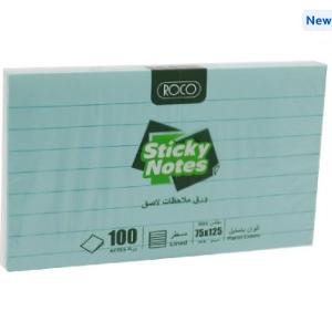 Roco Lined Self Stick Notes 100 Sheets Size 75x125mm (3x5) Blue Roco Lined Self Stick Notes 100 Sheets Size 75x125mm (3x5) Blue