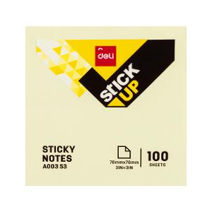 Deli Yellow Sticky Note 100 Sheets Size (3"x3") 76mm x 76mm 12/Pack A00353 Deli Yellow Sticky Note 100 Sheets Size (3"x3") 76mm x 76mm 12/Pack A00353