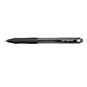 Uni-Ball Lacknock with grip, retractable, black Uni-Ball Lacknock with grip, retractable, black