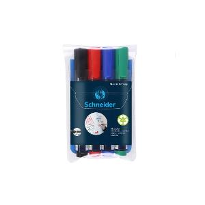 Schneider Maxx 290 Bullet Tip Whiteboard Marker Assorted Color 2.3mm Wallet of 4 Schneider Maxx 290 Bullet Tip Whiteboard Marker Assorted Color 2.3mm Wallet of 4