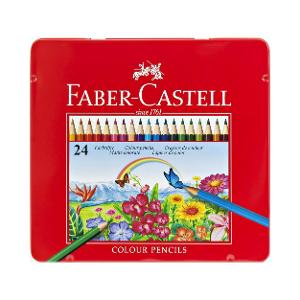 Faber Castell coloring pencil metal box 24 colors Faber Castell coloring pencil metal box 24 colors