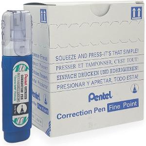 Pentel correction fluid pen 12ml fine point metal Pentel correction fluid pen 12ml fine point metal