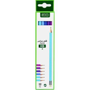 Roco Pencil (HB/With Eraser) 12/Pack - Blue Pastel Assorted Colors Roco Pencil (HB/With Eraser) 12/Pack - Blue Pastel Assorted Colors