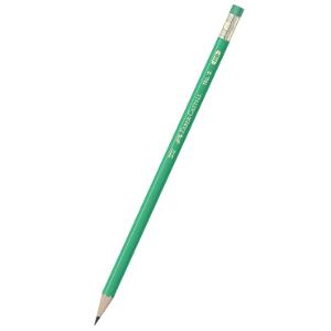 Faber Castell Pencil (HB-1323/With Eraser) Green 12/Pack