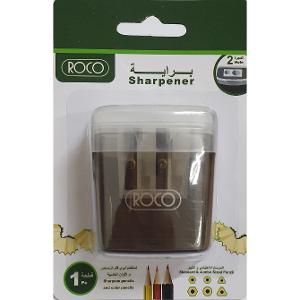 Roco Sharpener Cylinder Shape Double Hole Black Roco Sharpener Cylinder Shape Double Hole Black