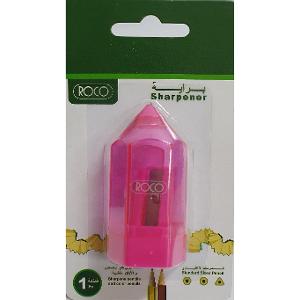Roco Sharpener Pencil Shape Single Hole Pink