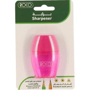 Roco Sharpener Transparent Pink Single Hole Roco Sharpener Transparent Pink Single Hole