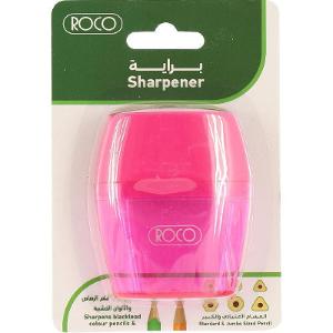Roco Sharpener Transparent Pink Double Hole