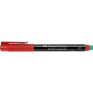 Faber Castell Multimark Permanent OH Pen Superfine Tip Red