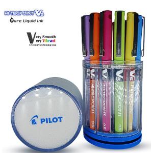 Pilot BX-V5-S12RT Set of 12 Hi-Tecpoint V 0.5 Pen in Rotating Case