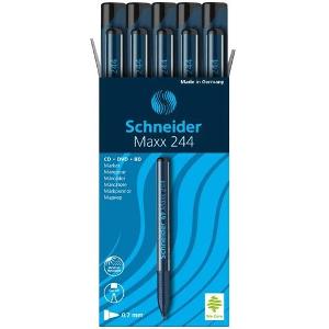 Schneider Maxx 244 CD/DVD Permanent Marker Soft Tip 0.7mm Black 10/PK Schneider Maxx 244 CD/DVD Permanent Marker Soft Tip 0.7mm Black 10/PK