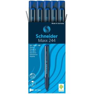 Schneider Maxx 244 CD/DVD Permanent Marker Soft Tip 0.7mm Blue 10/PK Schneider Maxx 244 CD/DVD Permanent Marker Soft Tip 0.7mm Blue 10/PK
